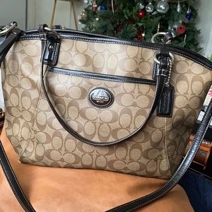 Large COACH SIGNATURE BAG F-19816